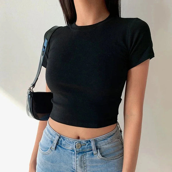 Kurzärmeliges Basic-T-Shirt für Frauen - 3er-Set