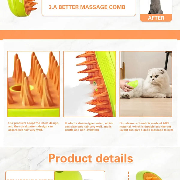 Elektrische Bürste für die Massage und Pflege von Haustieren